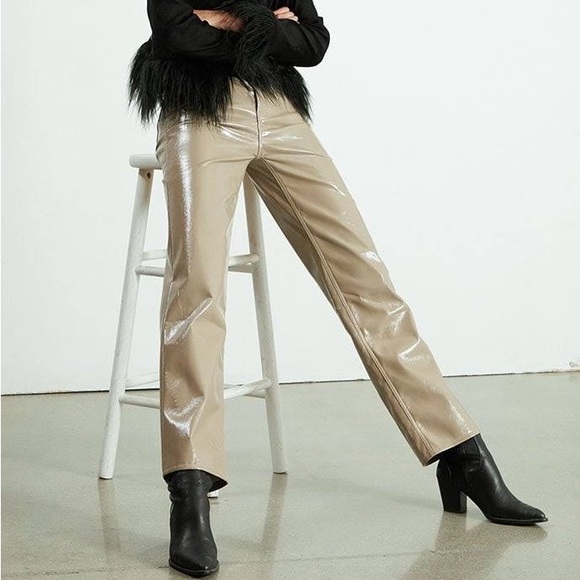 PacSun Pants - PacSun Lacquered Boyfriend Pants in Taupe